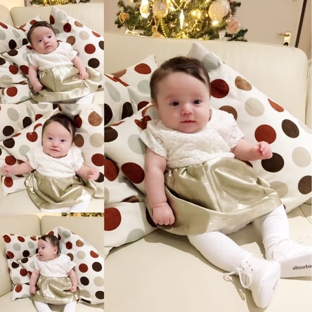 Abbigliamento bambini: look per le feste in blu, rosso e oro 3