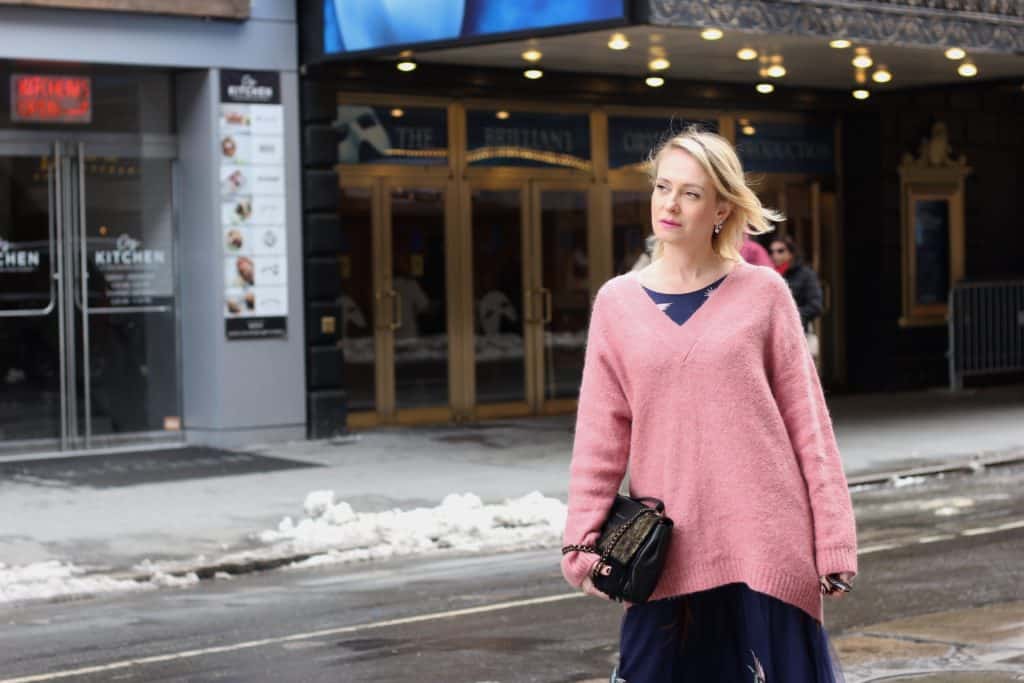 New York Fashion Week day2: un abito ricamato in tessuto blu cina 6