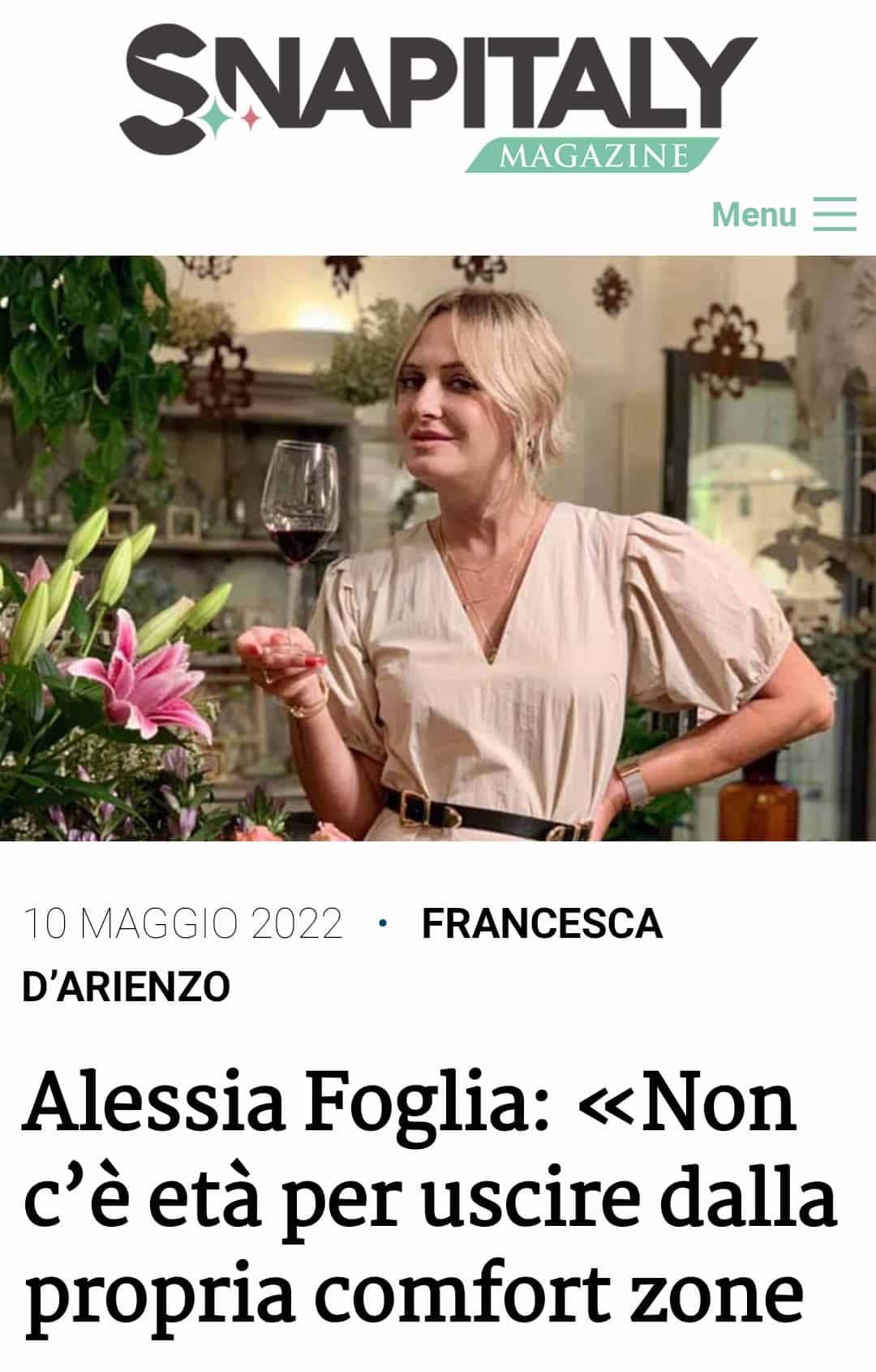 Alessia Foglia intervista per Fattitaliani 7